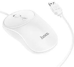 Компьютерная мышка Hoco GM13 Esteem business wired mouse White (6931474757852)
