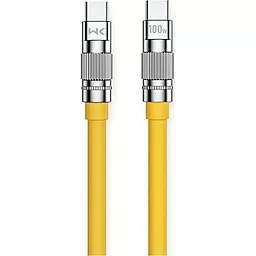 Кабель WK WDC-188 Wingle Series USB Type-C - Type-C 100w 5a 1м PD cable yellow