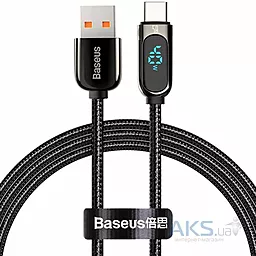 USB Кабель Baseus Уцінка Display Fast Charging USB Type-C 40w 5a black (CATSK-01)