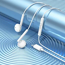 Наушники Hoco M95 Type-C wire-controlled digital earphones White - миниатюра 5