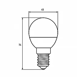 Світлодіодна лампа (LED) EUROLAMP ЕКО G45 5W E14 4000K (LED-G45-05144(D)clear) - мініатюра 3