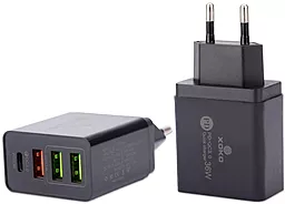 Сетевое зарядное устройство XoKo 36w PD/QC 3xUSB-A/USB-C ports fast charger black (APD-36W01) - миниатюра 3