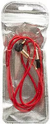 Аудіо кабель EasyLife SP-255 AUX mini Jack 3.5mm M/M Cable 1 м red - мініатюра 4