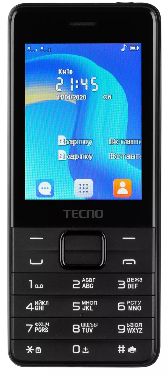Мобільний телефон Tecno T454 (4895180745973) Black - фото 1