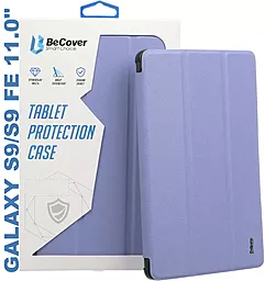 Чехол-книжка Soft Edge BeCover с креплением для стилуса для Samsung Galaxy Tab S9, S9 FE 11.0" Purple (710443) - фото Чехол-книжка Soft Edge BeCover с креплением для стилуса для Samsung Galaxy Tab S9, S9 FE 11.0" Purple (710443)