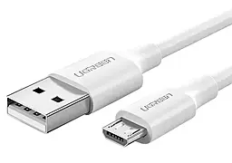 Кабель UGreen US289 Nickel Plating USB-A - micro USB 10w 0.5м cable White (60140) - миниатюра 2