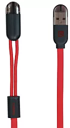 USB Кабель Remax Gemini Combo Twins 2-in-1 USB to Lightning/micro USB cable red (RC-025)