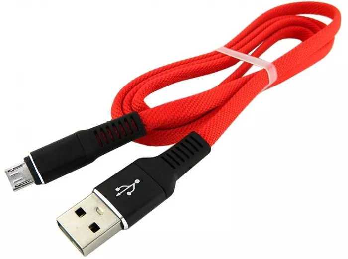 Кабель Walker C750 USB-A - micro USB 12w 2.4a 1м cable Red - фото 1