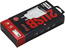 Сетевое зарядное устройство EasyLife 2.4a 2xUSB-A ports charger white - миниатюра 5