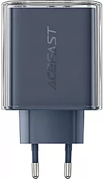 Сетевое зарядное устройство AceFast Sparkling Series Mica A45 65W GaN PD/QC USB-A+2xUSB-C Gray - миниатюра 3