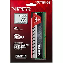 Оперативная память Patriot DDR4 16GB (2x8GB) 3000 MHz Viper (PVE416G300C6KRD) - миниатюра 2