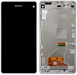 Дисплей Sony Xperia Z1 Compact (D5503, SO-02F) з тачскріном і рамкою, оригінал, White