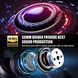 Навушники OneOdio Pro 50 Black - мініатюра 6 Навушники OneOdio Pro 50 Black - мініатюра 6