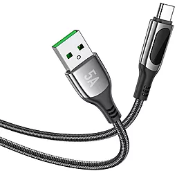 Кабель USB PD Hoco S51 Extreme 20W 5A USB Type-C Cable Black - миниатюра 4