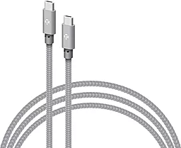 Кабель USB PD Intaleo 60W 3A USB Type-C - Type-C Cable Grey (1283126559501) - миниатюра 2
