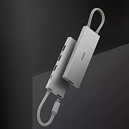 USB Type-C хаб Xiaomi Docking Station USB Type-C 5-in-1 White - миниатюра 5