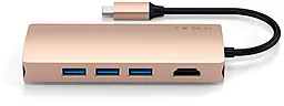 Мультипортовый USB Type-C хаб Satechi 4К USB-C -> HDMI/USB 3.0/Type-C/Ethernet/Card Reader Gold (ST-TCMA2G) - миниатюра 5