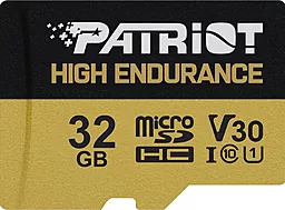 Карта памяти Patriot High Endurance 32GB CLASS 10 V30 UHS-1 U3 microSDHC (PEF32GE31MCH)