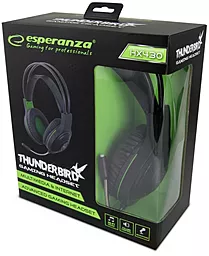 Навушники Esperanza EGH430 Black/Green - мініатюра 2