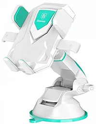 Держатель Baseus Robot Car Bracket with Sucker White-Green - фото Держатель Baseus Robot Car Bracket with Sucker White-Green