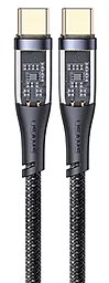Кабель USB PD Usams Icy 20V 5A USB Type-C - Type-C Cable Transparent Black (US-SJ574)