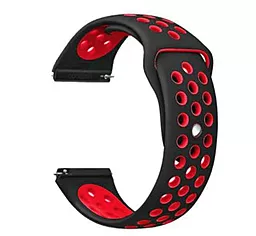 Змінний ремінець для розумного годинника Nike Style для Samsung Galaxy Watch/Active/Active 2/Watch 3/Gear S2 Classic/Gear Sport (705695) Black Red