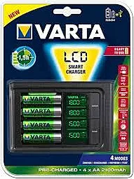 Зарядное устройство Varta LCD SMART CHARGER + 4AA 2100 mAh (57674101441)