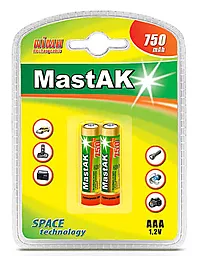 Аккумулятор MastAK AAA (R03) 750mAh Ni-Mh 2шт