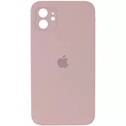 {"ru": "Чехол", "uk": "Чохол"} Silicone Case Full Camera Square для Apple iPhone 11 Pink Sand