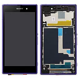 Дисплей Sony Xperia Z1 (C6902, C6903, C6906, C6943, L39h, SO-01F, SOL23) з тачскріном і рамкою, оригінал, Purple