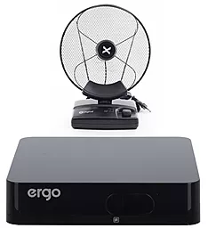 Комплект цифрового ТВ Ergo 302 + Антенна X-digital DIN 236 - фото Комплект цифрового ТВ Ergo 302 + Антенна X-digital DIN 236