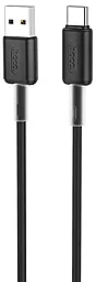 Кабель Hoco X48 Soft Silicone USB-A - Type-C 15w 3a 1м cable Black - фото Кабель Hoco X48 Soft Silicone USB-A - Type-C 15w 3a 1м cable Black