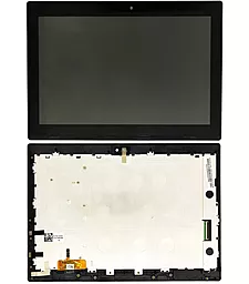 Дисплей для планшету Lenovo IdeaPad MiiX 320 (зелений шлейф) + Touchscreen with frame Black