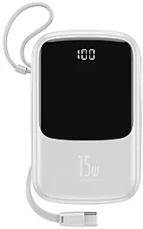 Повербанк Baseus Qpow 10000 mAh 15W Type-C White (PPQD-A02) - фото Повербанк Baseus Qpow 10000 mAh 15W Type-C White (PPQD-A02)
