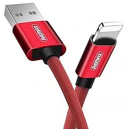 Кабель Remax Fabric USB-A - Lightning 10.5w 1м cable Red (RC-091) - фото Кабель Remax Fabric USB-A - Lightning 10.5w 1м cable Red (RC-091)