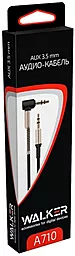 Аудіо кабель Walker A710 L-Shape AUX mini Jack 3.5mm M/M Cable 1 м black - мініатюра 4