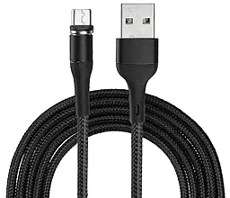 Кабель Usams U29 Magnetic USB-A - micro USB 12w 2.4a 2м cable Black (US-SJ338) - фото Кабель Usams U29 Magnetic USB-A - micro USB 12w 2.4a 2м cable Black (US-SJ338)