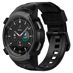 Чехол с ремешком Spigen для Galaxy Watch 4 (46mm) Rugged Armor Pro 2 in 1, Charcoal Gray (ACS03652)