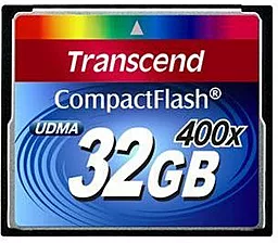 Карта памяти Transcend Compact Flash 32GB Premium 400X UDMA (TS32GCF400) - фото Карта памяти Transcend Compact Flash 32GB Premium 400X UDMA (TS32GCF400)