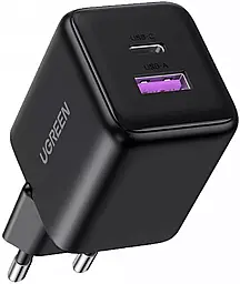 Сетевое зарядное устройство Ugreen UGREEN X516 30w PD USB-C/USB-A ports charger Black (65014) - фото Сетевое зарядное устройство Ugreen UGREEN X516 30w PD USB-C/USB-A ports charger Black (65014)