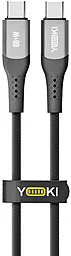 Кабель Yoki YK-SO15 SOLID USB Type-C - Type-C 60w 3a 0.25м PD cable Black - мініатюра 4 Кабель Yoki YK-SO15 SOLID USB Type-C - Type-C 60w 3a 0.25м PD cable Black - мініатюра 4