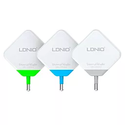 Сетевое зарядное устройство LDNio Dual home charger 2USB Ports 3.1A Yellow (DL-AC58) - миниатюра 6