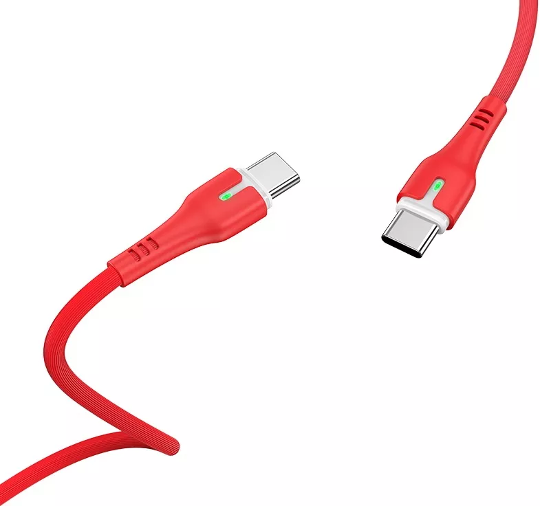 USB PD кабель Hoco X45 Surplus 60w 3a USB Type-C - Type-C cable red - фото 2