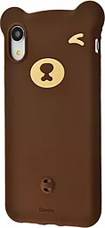 Чехол Baseus Bear Silicone Case Apple iPhone XR Brown (WIAPIPH61-BE08)