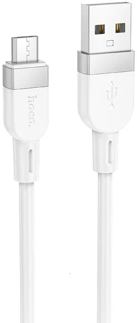 Кабель Hoco X109 USB-A - micro USB 12w 2.4a 1м cable White - фото 1