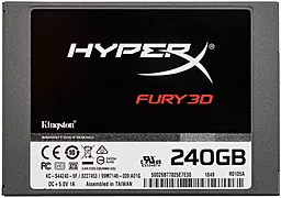 Накопичувач SSD HyperX Fury 3D 240 GB (KC-S44240-6F) - фото Накопичувач SSD HyperX Fury 3D 240 GB (KC-S44240-6F)