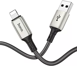 Кабель Hoco X66 Howdy USB-A - Lightning 12w 2.4a 1м cable Grey - миниатюра 3 Кабель Hoco X66 Howdy USB-A - Lightning 12w 2.4a 1м cable Grey - миниатюра 3