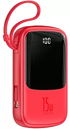 Повербанк Baseus Qpow 10000 mAh 15W Type-C Red (PPQD-A09) - фото Повербанк Baseus Qpow 10000 mAh 15W Type-C Red (PPQD-A09)