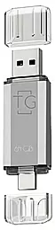 Флешка T&G 009 64GB USB/Type C Silver - фото Флешка T&G 009 64GB USB/Type C Silver