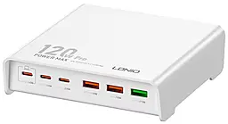 Мережевий зарядний пристрій LDNio Q605 120w PPS PD 3xUSB-C/3xUSB-A ports charger white - фото Мережевий зарядний пристрій LDNio Q605 120w PPS PD 3xUSB-C/3xUSB-A ports charger white